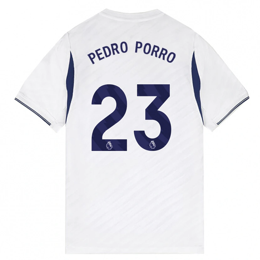 Danxen Homem Camisola Pedro Porro #23 Branco Vermelho Roxo Principal 2026/27 Camisa