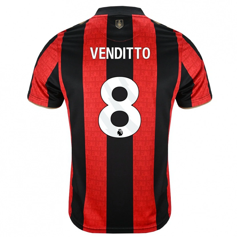 Danxen Homem Camisola Olivia Venditto #8 Goldenrod Vermelho Preto Principal 2026/27 Camisa