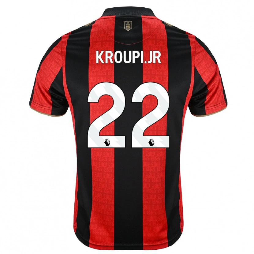 Danxen Homem Camisola Junior Kroupi #22 Goldenrod Vermelho Preto Principal 2026/27 Camisa