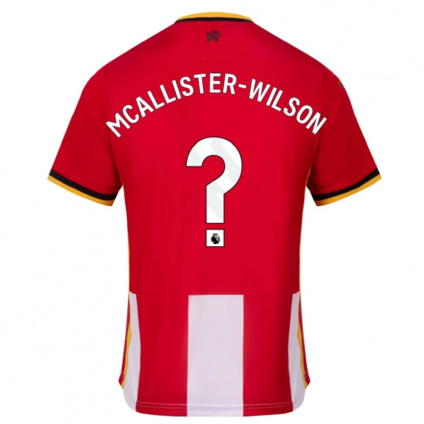 Danxen Homem Camisola Zack Mcallister-Wilson #0 Amarelo Preto Vermelho Principal 2026/27 Camisa
