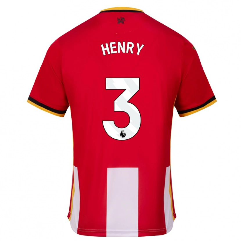 Danxen Homem Camisola Rico Henry #3 Amarelo Preto Vermelho Principal 2026/27 Camisa
