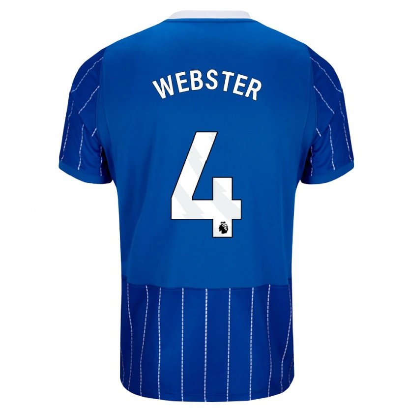 Danxen Homem Camisola Adam Webster #4 Mediumblue Branco Principal 2026/27 Camisa