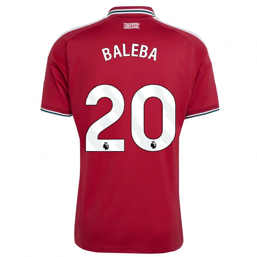 Danxen Homem Camisola Carlos Baleba #20 Vermelho Amarelo Branco Principal 2026/27 Camisa