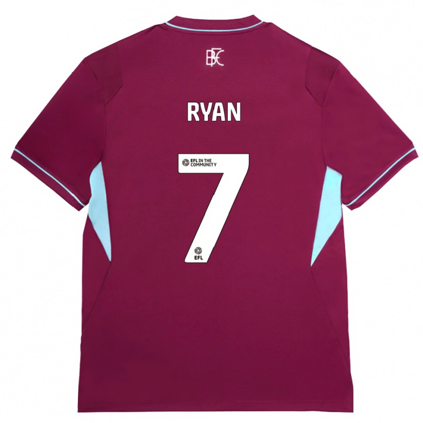 Danxen Homem Camisola Kamarni Ryan #7 Borgonha Verde Principal 2026/27 Camisa