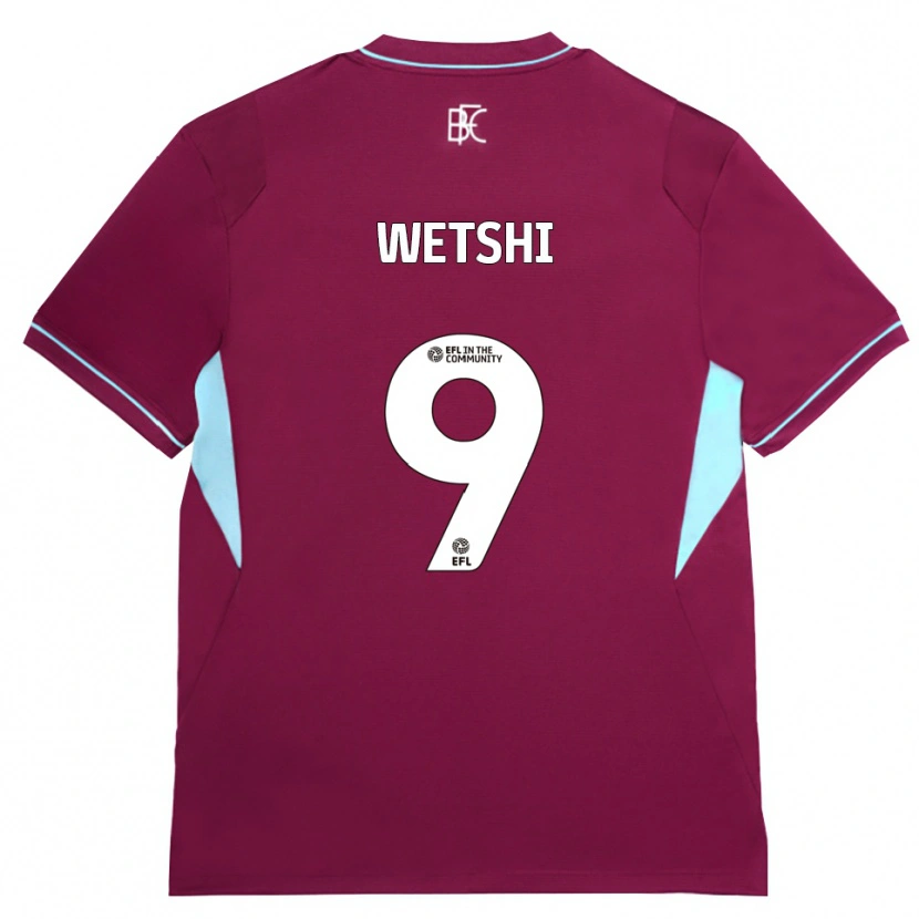 Danxen Homem Camisola Benji Wetshi #9 Borgonha Verde Principal 2026/27 Camisa