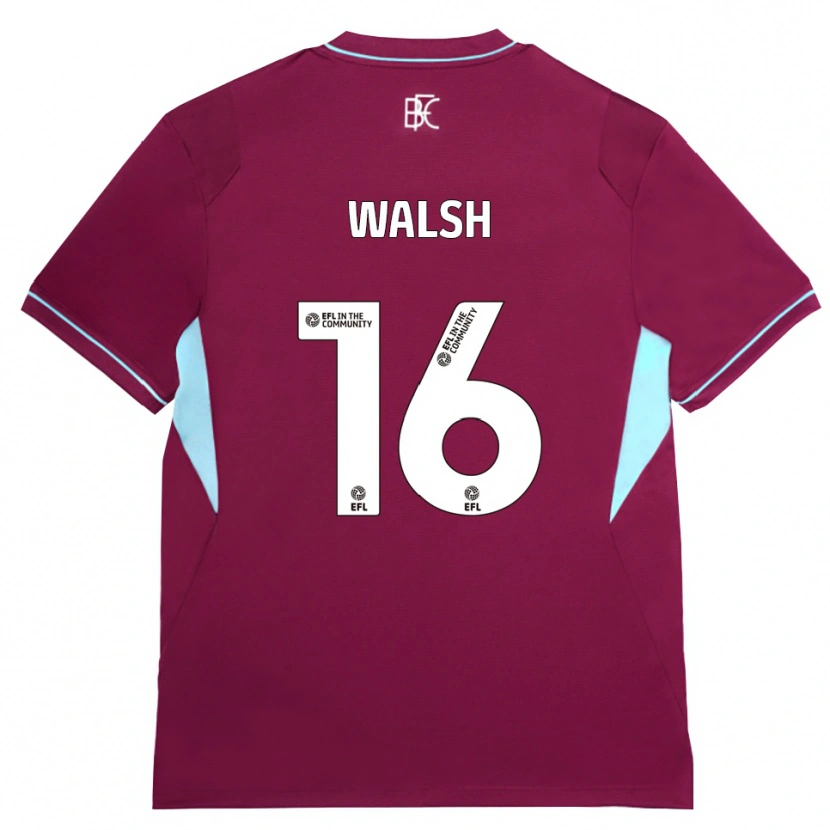 Danxen Homem Camisola Lucy Walsh #16 Borgonha Verde Principal 2026/27 Camisa