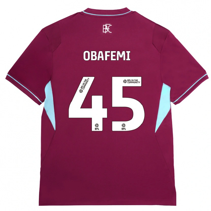 Danxen Homem Camisola Michael Obafemi #45 Borgonha Verde Principal 2026/27 Camisa