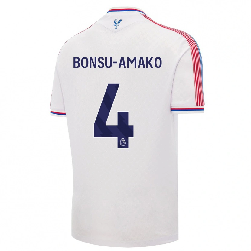 Danxen Homem Camisola Sebastian Bonsu-Amako #4 Branco Vermelho Azul Principal 2026/27 Camisa