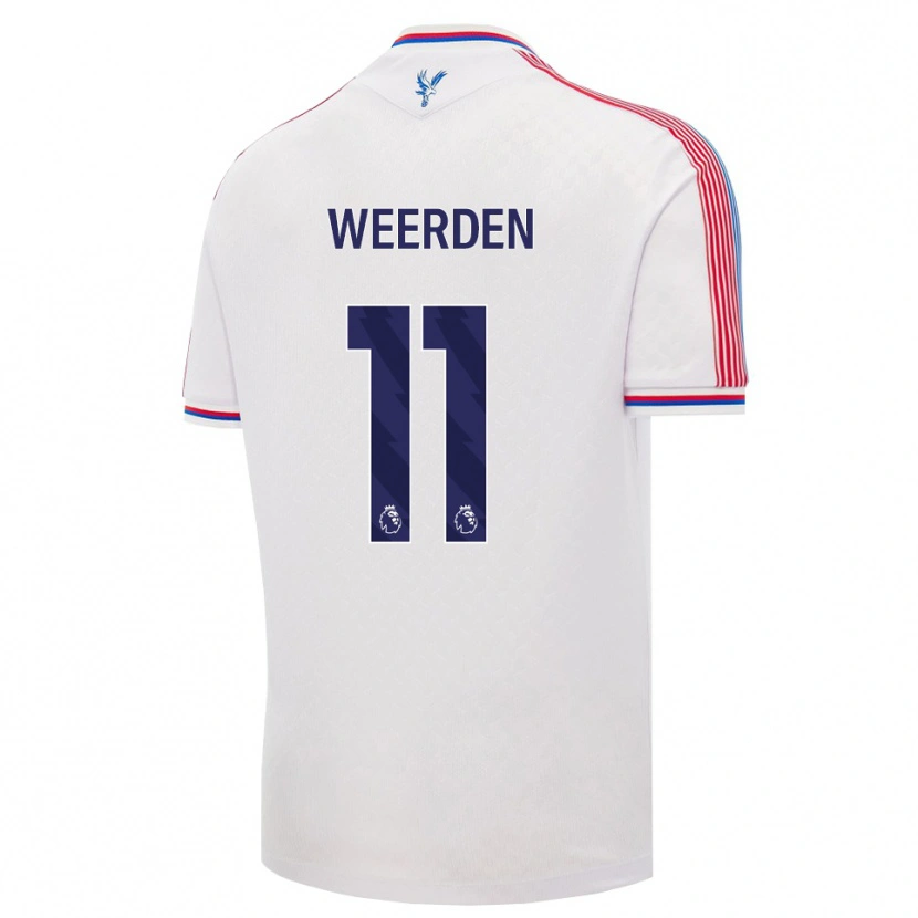 Danxen Homem Camisola Ashleigh Weerden #11 Branco Vermelho Azul Principal 2026/27 Camisa