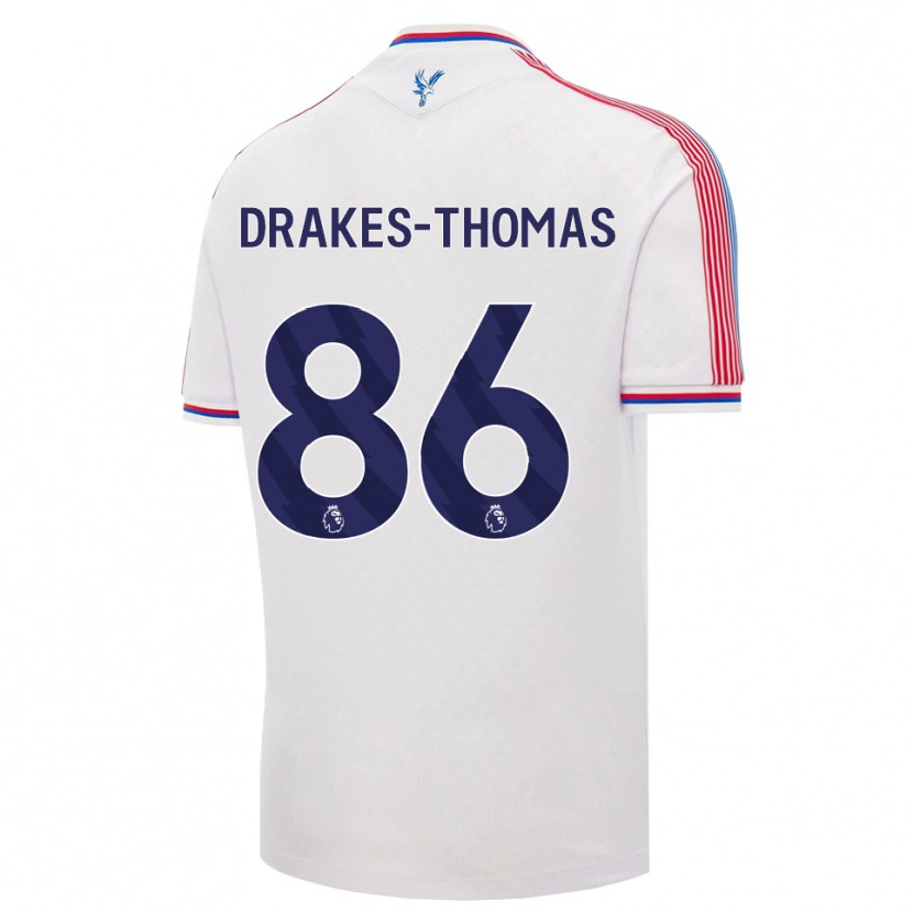 Danxen Homem Camisola Joél Drakes-Thomas #86 Branco Vermelho Azul Principal 2026/27 Camisa