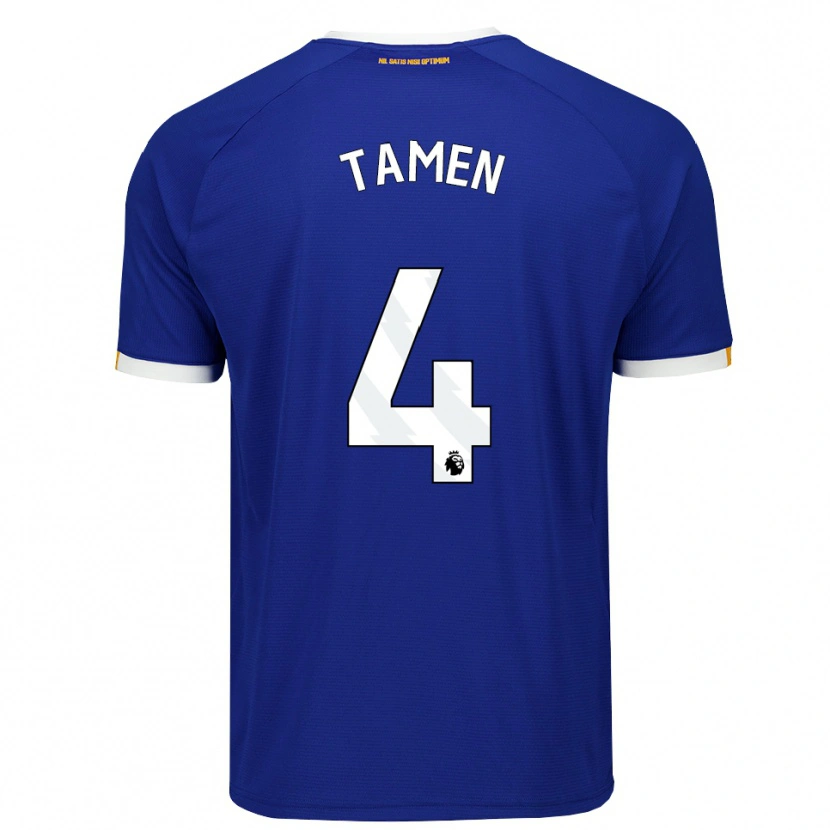 Danxen Homem Camisola William Tamen #4 Azul Branco Amarelo Principal 2026/27 Camisa