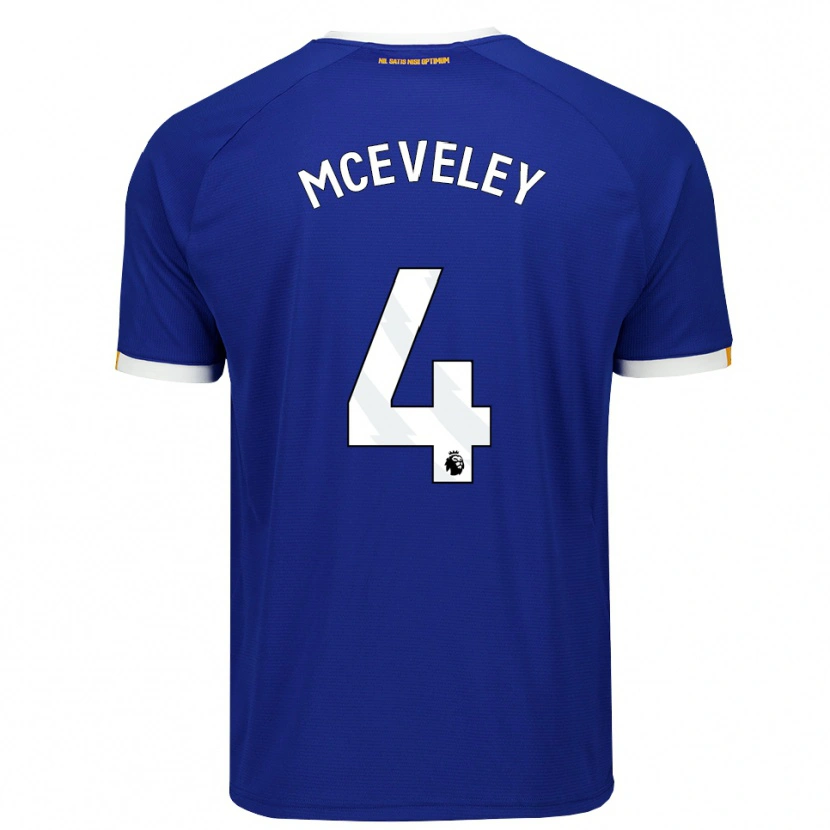 Danxen Homem Camisola Harlow Mceveley #4 Azul Branco Amarelo Principal 2026/27 Camisa