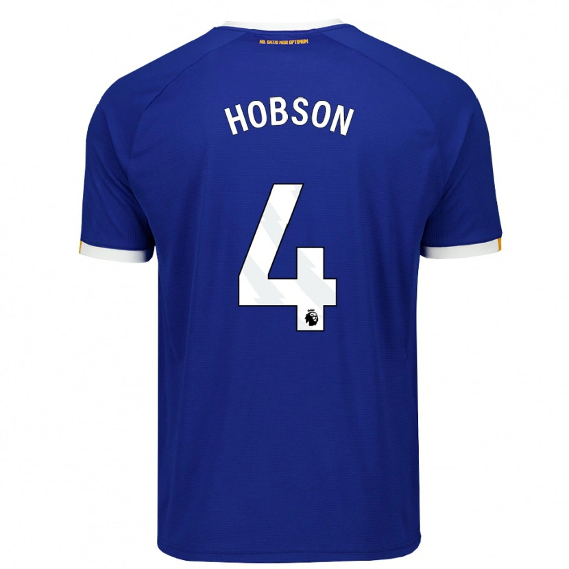 Danxen Homem Camisola Issy Hobson #4 Azul Branco Amarelo Principal 2026/27 Camisa