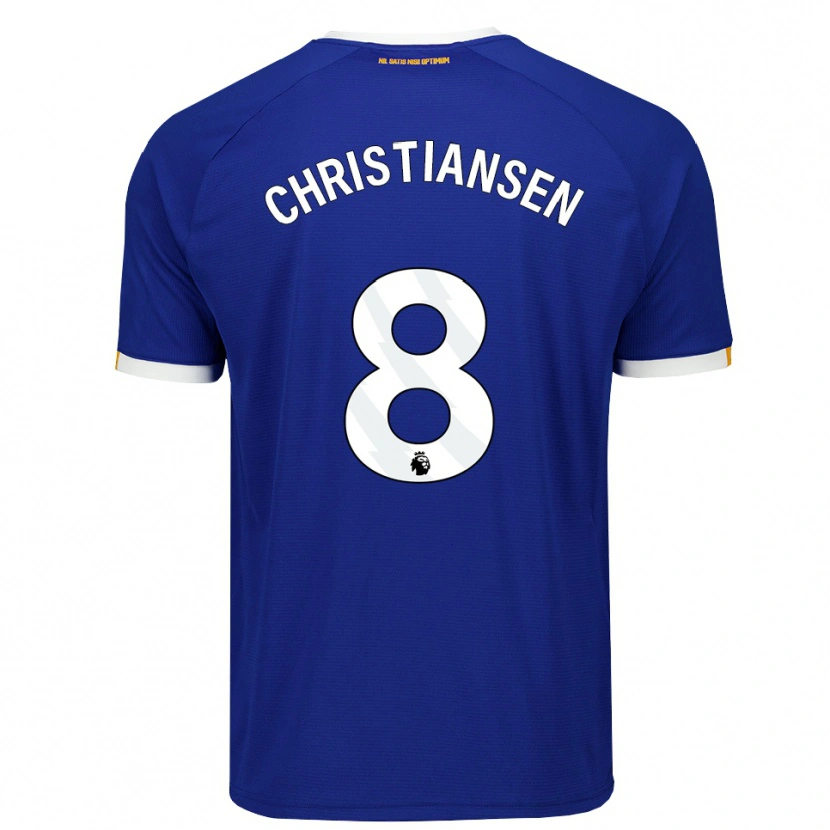 Danxen Homem Camisola Izzy Christiansen #8 Azul Branco Amarelo Principal 2026/27 Camisa