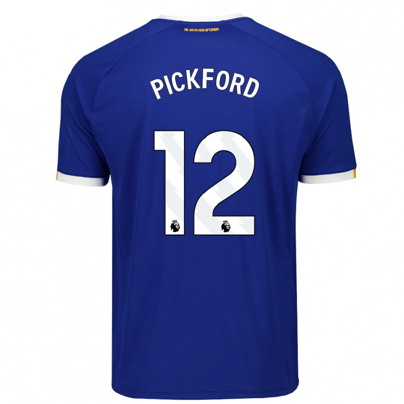 Danxen Homem Camisola Jordan Pickford #12 Azul Branco Amarelo Principal 2026/27 Camisa