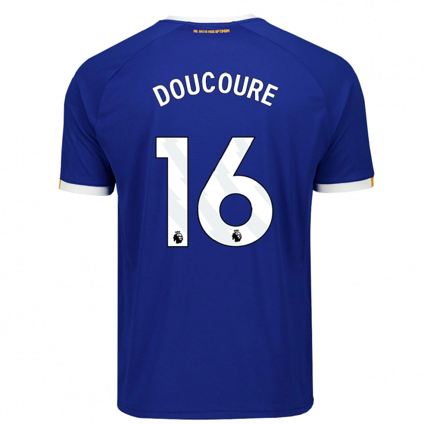 Danxen Homem Camisola Abdoulaye Doucoure #16 Azul Branco Amarelo Principal 2026/27 Camisa