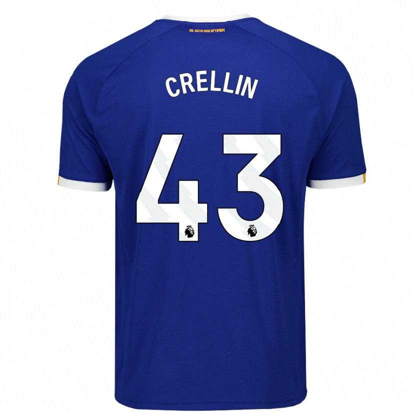 Danxen Homem Camisola Billy Crellin #43 Azul Branco Amarelo Principal 2026/27 Camisa