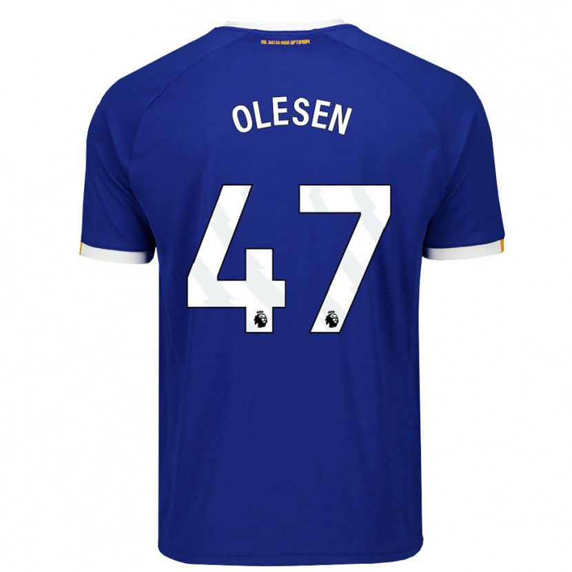 Danxen Homem Camisola Karoline Olesen #47 Azul Branco Amarelo Principal 2026/27 Camisa