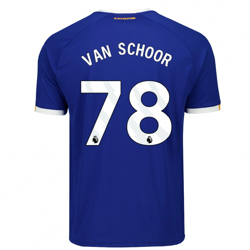 Danxen Homem Camisola Joshua Van Schoor #78 Azul Branco Amarelo Principal 2026/27 Camisa