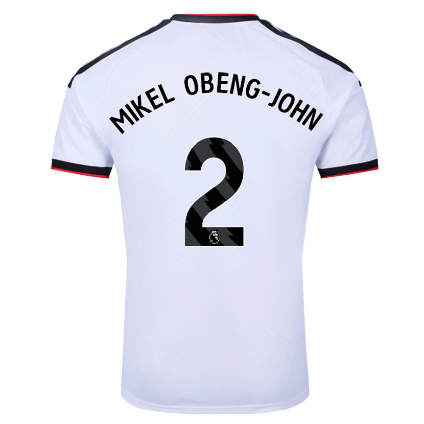 Danxen Homem Camisola Joe Mikel Obeng-John #2 Branco Preto Vermelho Principal 2026/27 Camisa