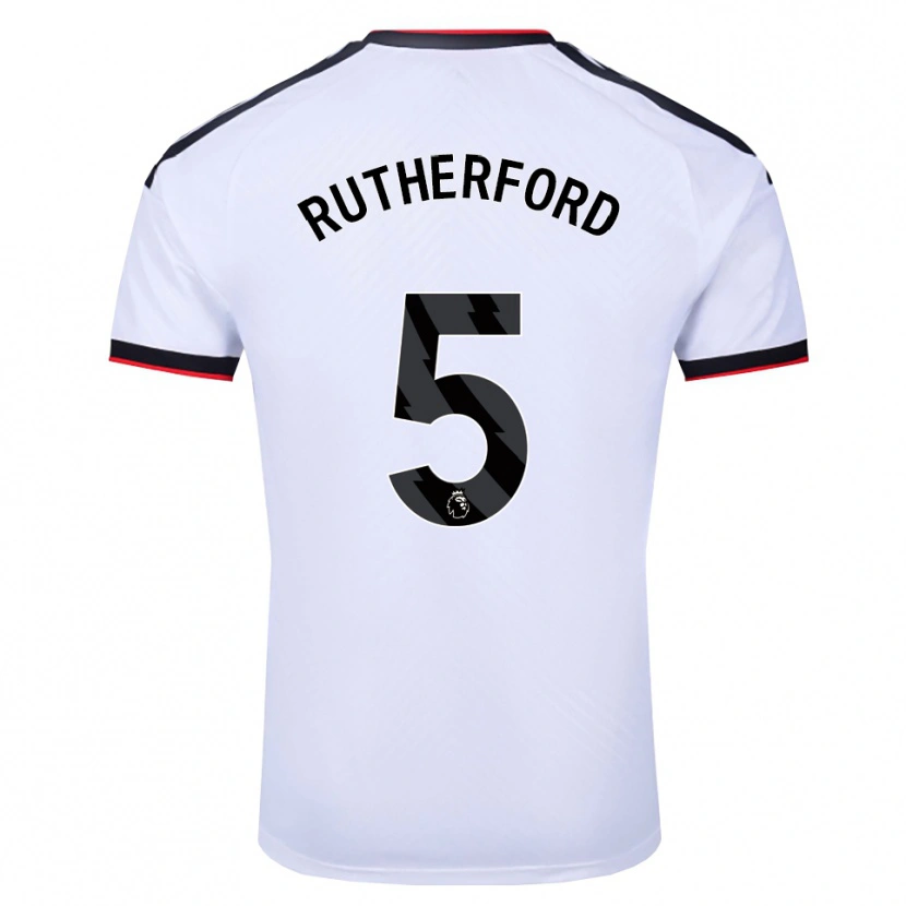 Danxen Homem Camisola Leeta Rutherford #5 Branco Preto Vermelho Principal 2026/27 Camisa