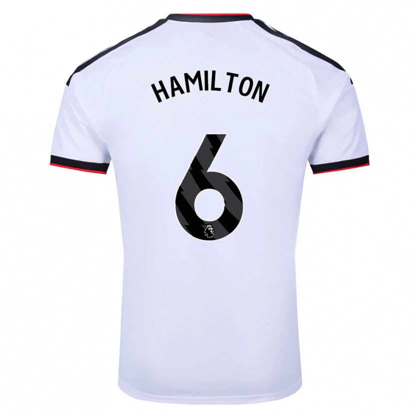 Danxen Homem Camisola Leo Hamilton #6 Branco Preto Vermelho Principal 2026/27 Camisa