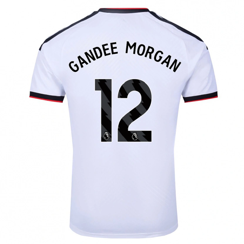 Danxen Homem Camisola Stella Gandee Morgan #12 Branco Preto Vermelho Principal 2026/27 Camisa