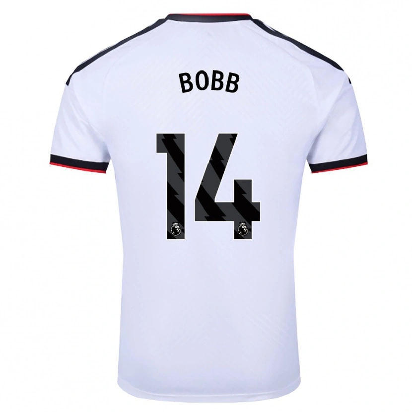 Danxen Homem Camisola Oscar Bobb #14 Branco Preto Vermelho Principal 2026/27 Camisa