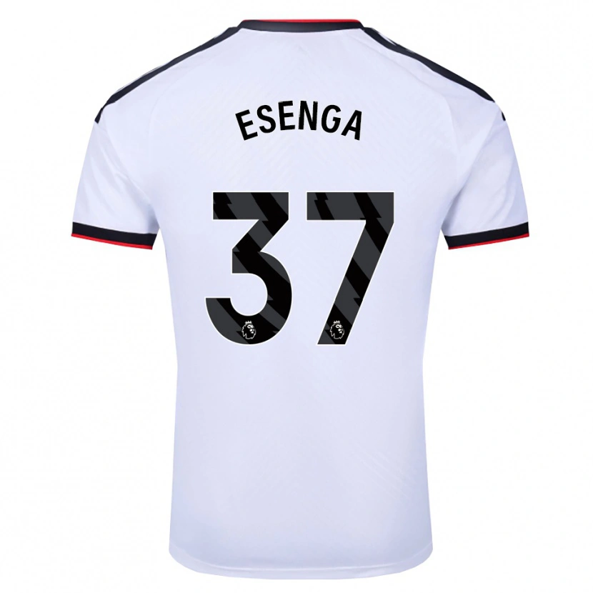 Danxen Homem Camisola Jonathan Esenga #37 Branco Preto Vermelho Principal 2026/27 Camisa