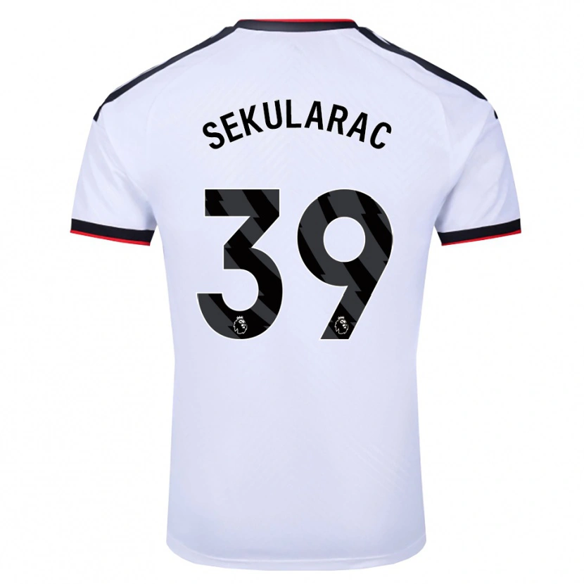 Danxen Homem Camisola Kristian Sekularac #39 Branco Preto Vermelho Principal 2026/27 Camisa
