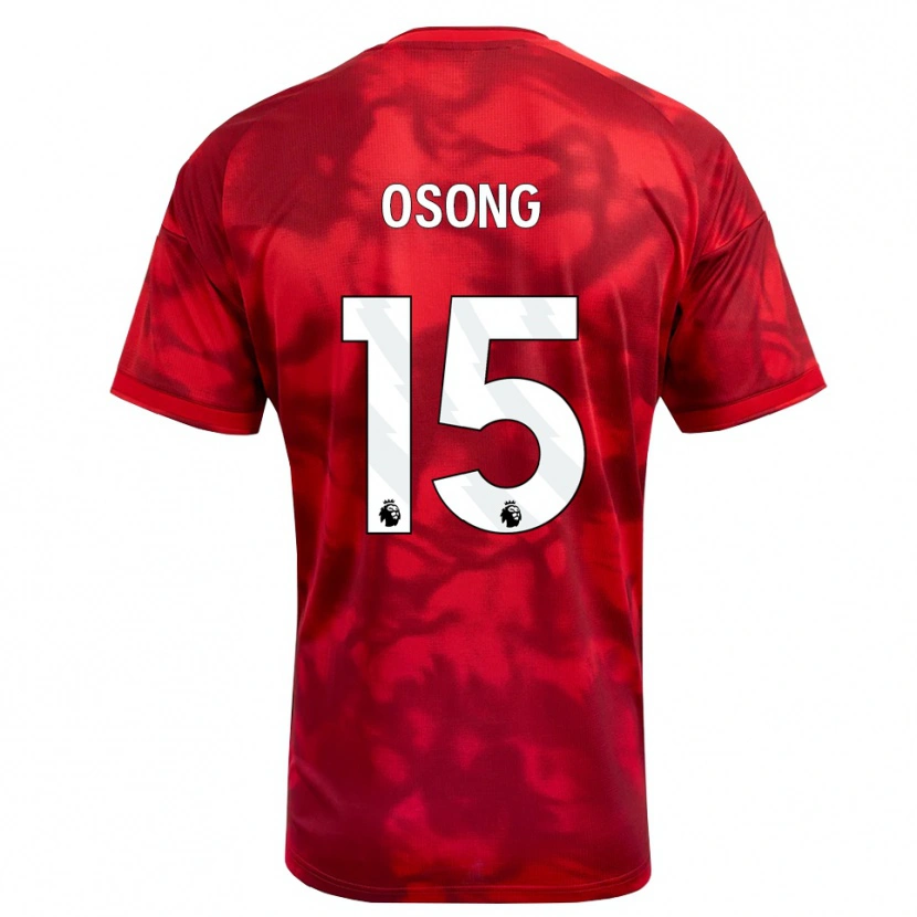 Danxen Homem Camisola Detlef Esapa Osong #15 Crimson Branco Principal 2026/27 Camisa