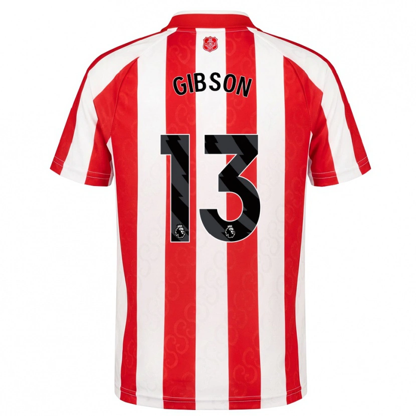 Danxen Homem Camisola Lewie Gibson #13 Vermelho Branco Preto Principal 2026/27 Camisa