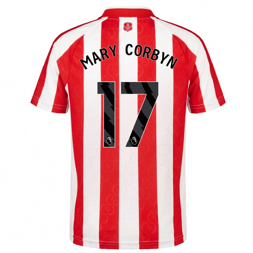 Danxen Homem Camisola Mary Corbyn #17 Vermelho Branco Preto Principal 2026/27 Camisa