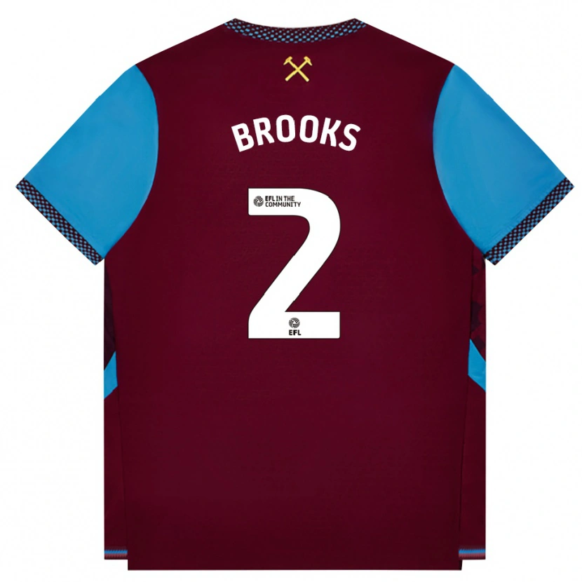 Danxen Homem Camisola Connor Brooks #2 Borgonha Cornflowerblue Principal 2026/27 Camisa