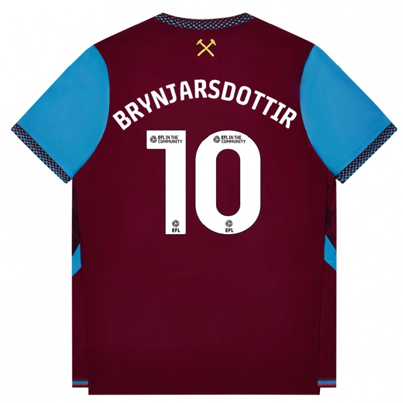 Danxen Homem Camisola Dagný Brynjarsdóttir #10 Borgonha Cornflowerblue Principal 2026/27 Camisa