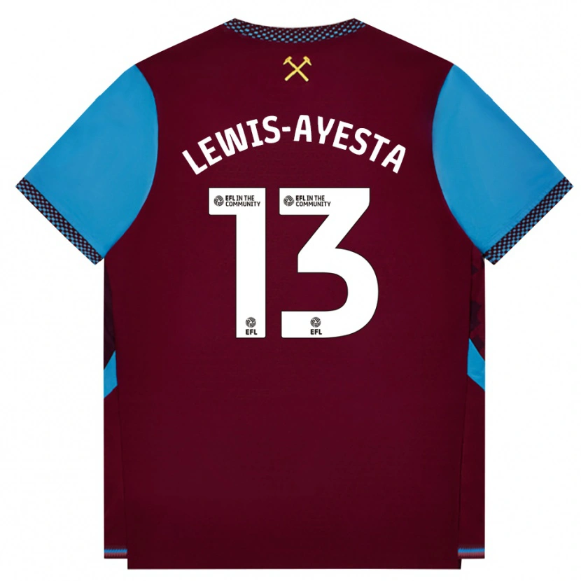 Danxen Homem Camisola Felix Lewis-Ayesta #13 Borgonha Cornflowerblue Principal 2026/27 Camisa