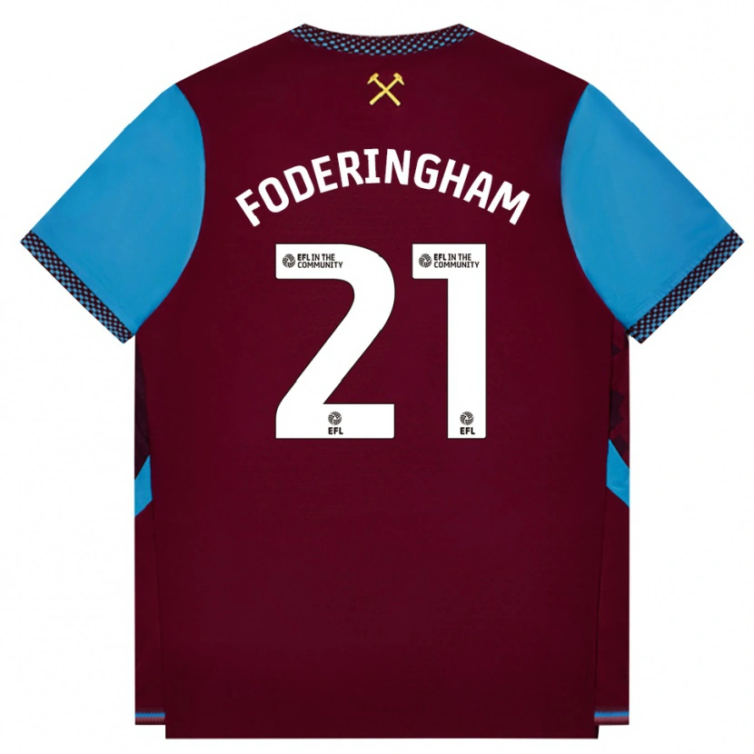 Danxen Homem Camisola Wes Foderingham #21 Borgonha Cornflowerblue Principal 2026/27 Camisa
