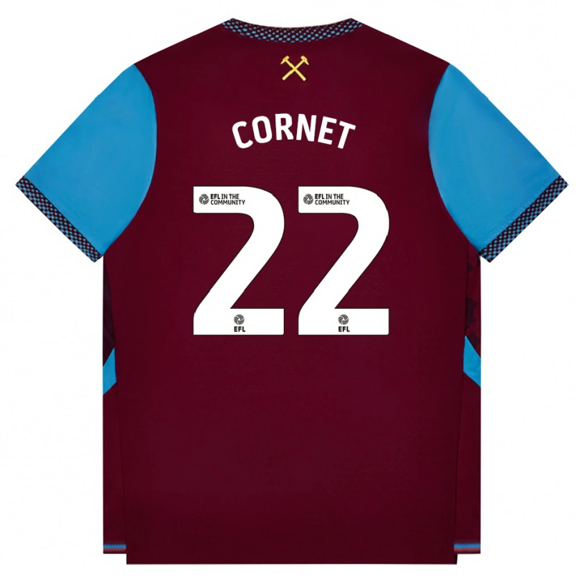 Danxen Homem Camisola Maxwel Cornet #22 Borgonha Cornflowerblue Principal 2026/27 Camisa