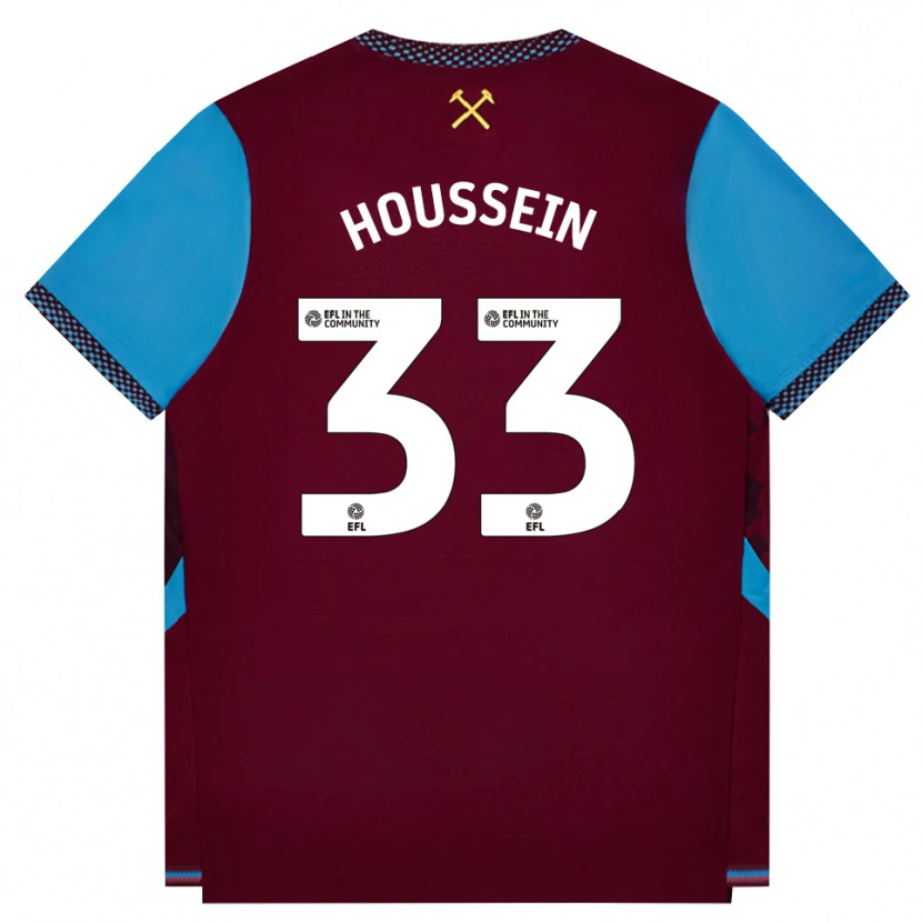 Danxen Homem Camisola Halle Houssein #33 Borgonha Cornflowerblue Principal 2026/27 Camisa