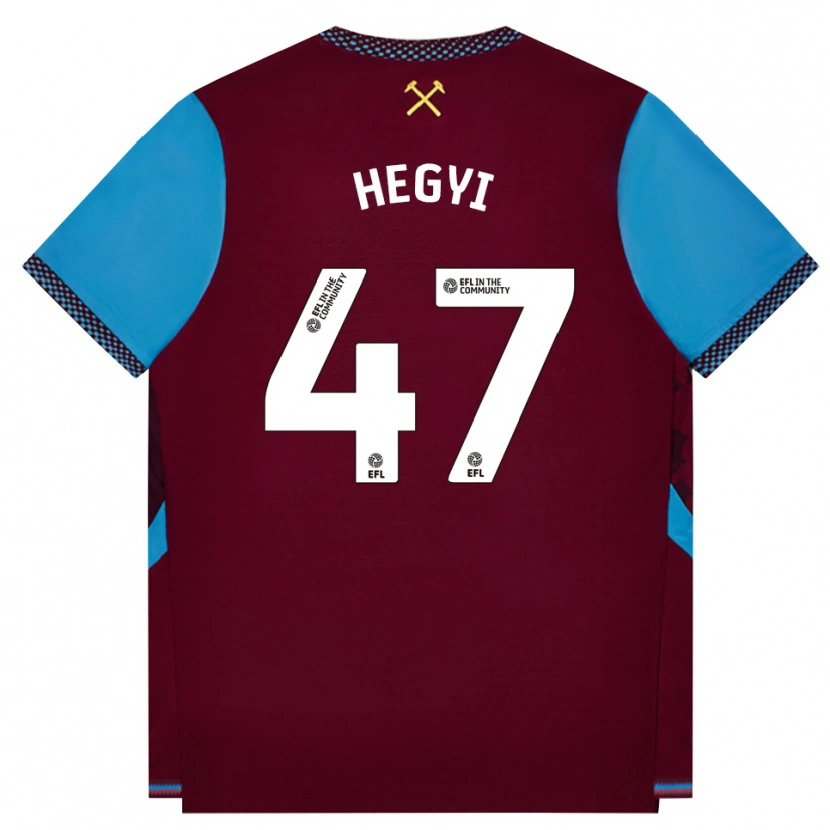 Danxen Homem Camisola Krisztián Hegyi #47 Borgonha Cornflowerblue Principal 2026/27 Camisa