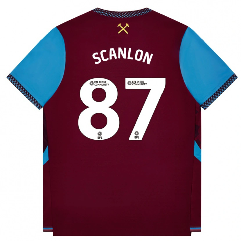 Danxen Homem Camisola Joe Scanlon #87 Borgonha Cornflowerblue Principal 2026/27 Camisa