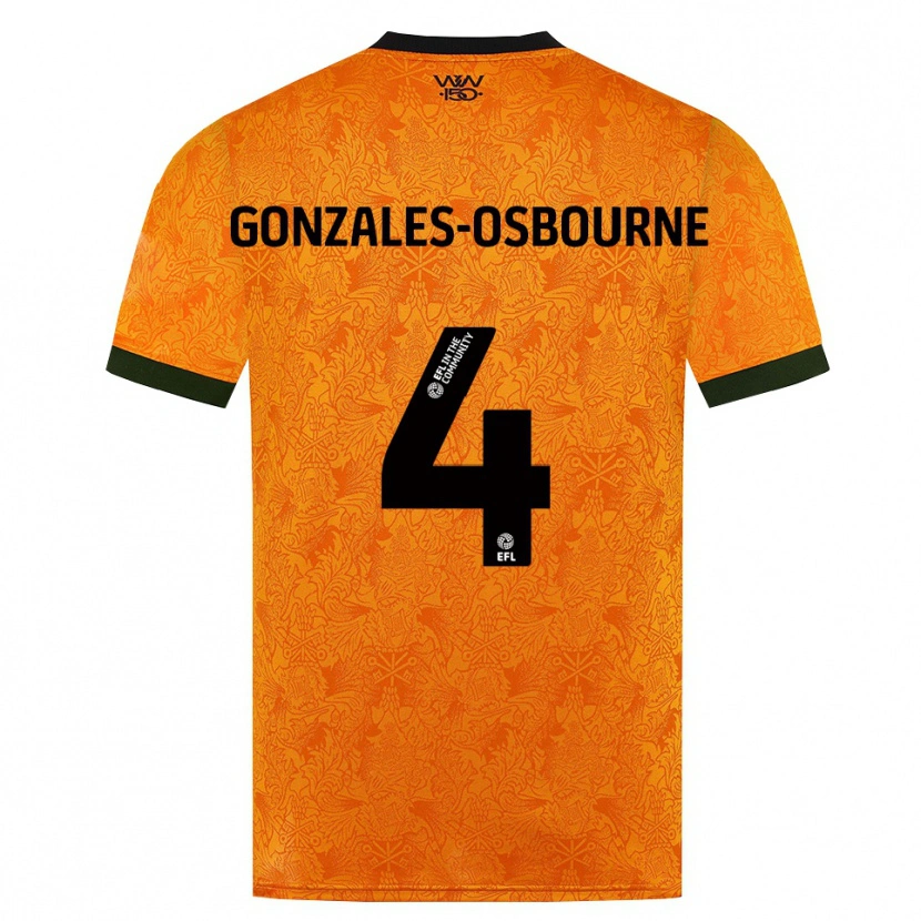 Danxen Homem Camisola Isaiah Gonzales-Osbourne #4 Laranja Preto Principal 2026/27 Camisa