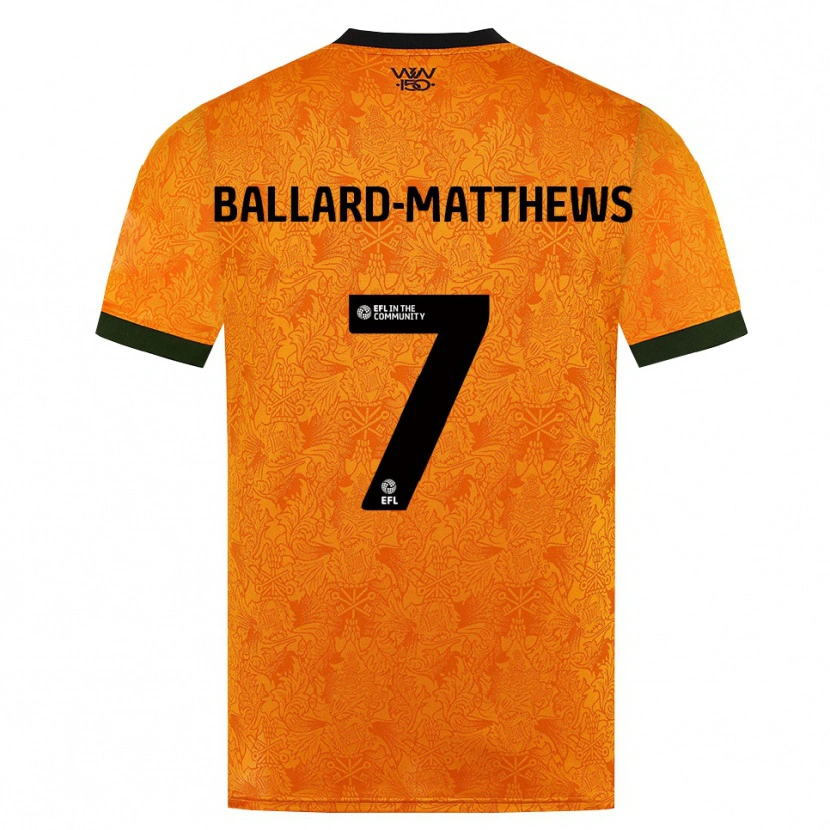 Danxen Homem Camisola Emilio Ballard-Matthews #7 Laranja Preto Principal 2026/27 Camisa