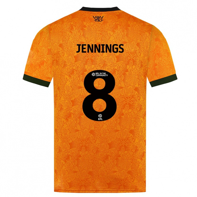 Danxen Homem Camisola Shannie Jennings #8 Laranja Preto Principal 2026/27 Camisa