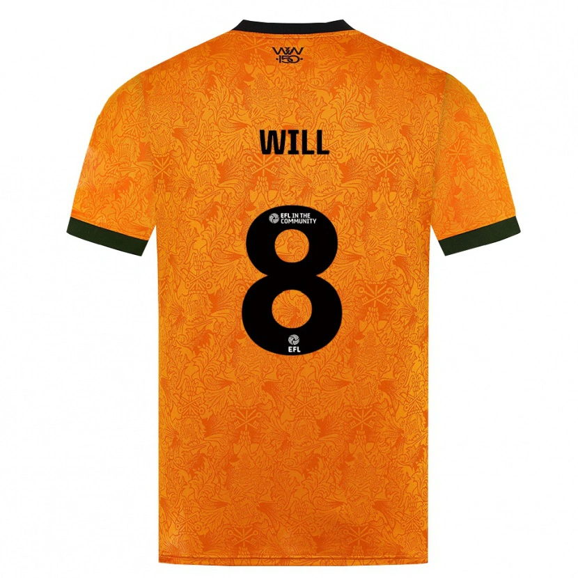Danxen Homem Camisola Merrick Will #8 Laranja Preto Principal 2026/27 Camisa
