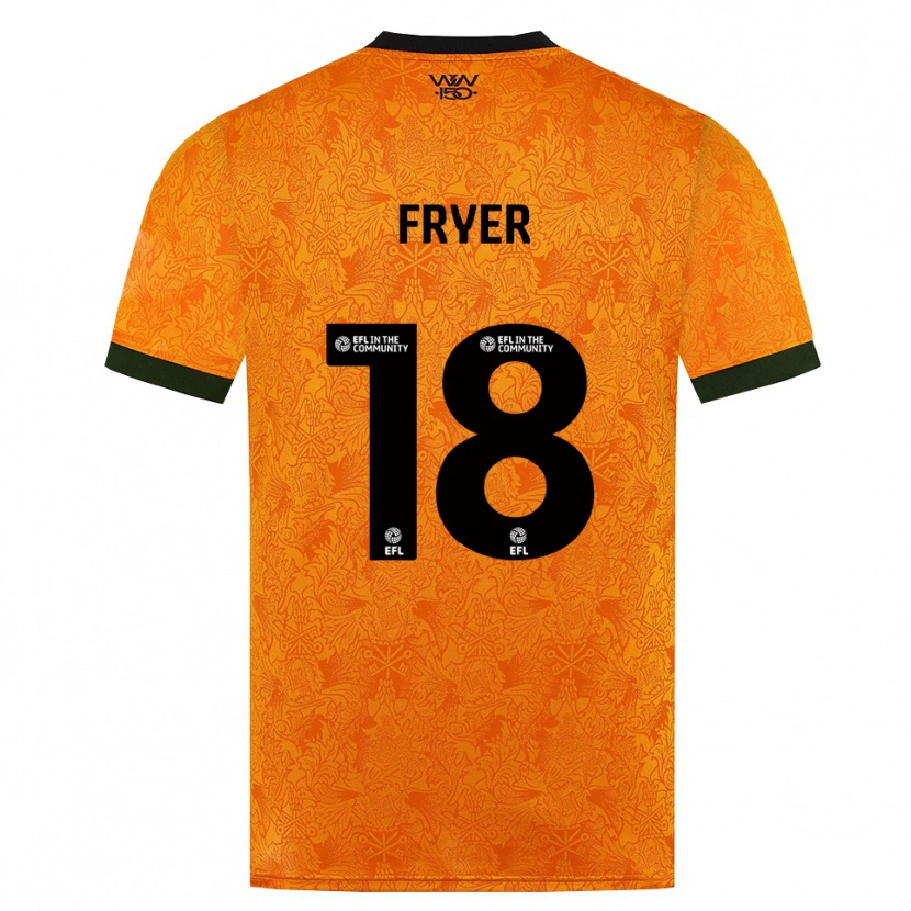 Danxen Homem Camisola Hannah Fryer #18 Laranja Preto Principal 2026/27 Camisa