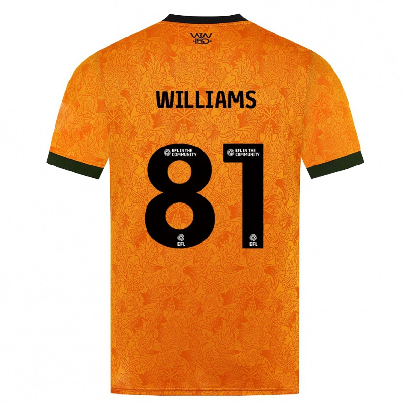 Danxen Homem Camisola Ashton Williams #81 Laranja Preto Principal 2026/27 Camisa