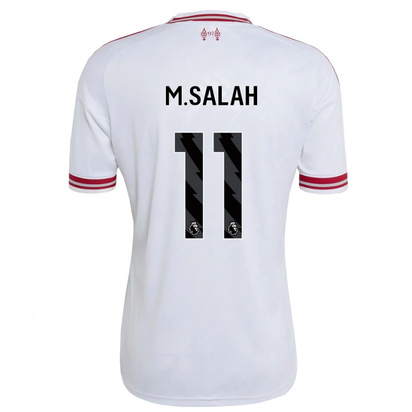 Danxen Homem Camisola Mohamed Salah #11 Vermelho Branco Alternativa 2026/27 Camisa