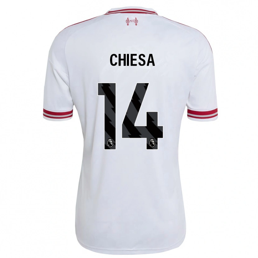 Danxen Homem Camisola Federico Chiesa #14 Vermelho Branco Alternativa 2026/27 Camisa