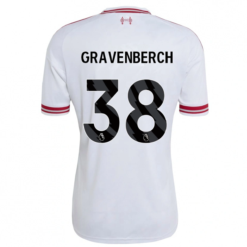 Danxen Homem Camisola Ryan Gravenberch #38 Vermelho Branco Alternativa 2026/27 Camisa